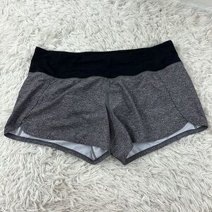 Lululemon Run Times Short II *4" Heather Lux Multi Black / Black (First Release)